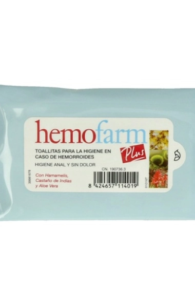 Toallitas Higiénicas Hemofarm Plus Toallitas Higiénicas Hemofarm Plus