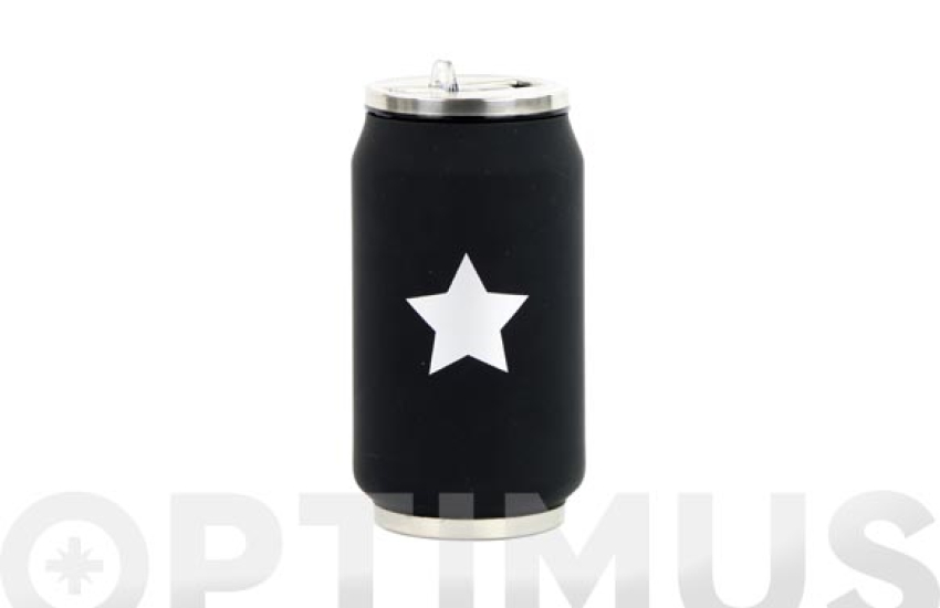 LATA ISOTERMICA NEGRA ESTRELLA PLATA