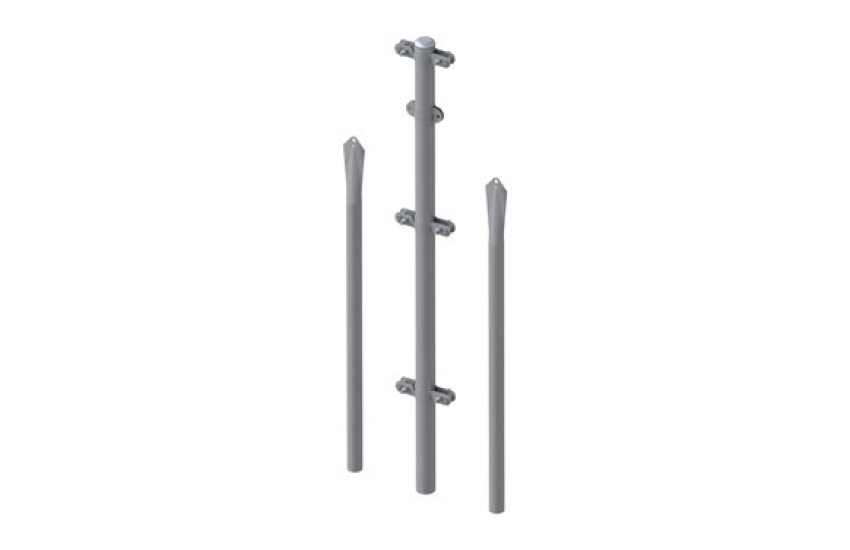 POSTE REFUERZO PLASTIFICADO VERDE CONJUNTO