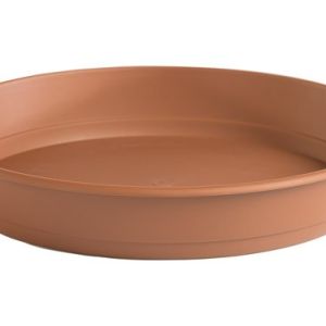 PLAT ROND EN FORME DE POT DE FLEURS 'GARDENIA