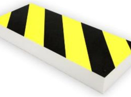 PROTECTEUR DE PARKING PLAT 380X150X45MM MOUSSE POLYÉTHYLÈNE PLATE 380X150X45MM NOIR