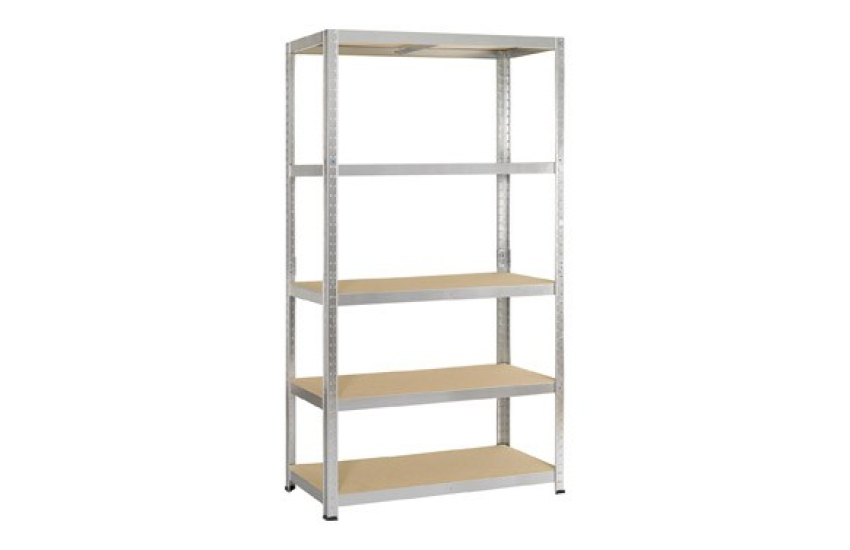 ESTANTERIA METALICA 5 ESTANTES DE MADERA