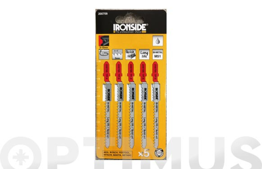 HOJA SIERRA CALAR PARA METAL (5 UN) T227 D