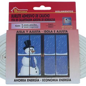 BURLETE PUERTA/VENTANA ADHESIVO CAUCHO P