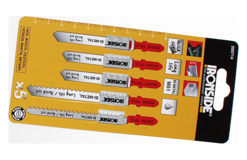 LAME DE SCIE SAUTEUSE POUR MÉTAL PVC (SET 5 PIÈCES)