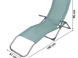 CHAISE LONGUE EN ACIER CORFOU