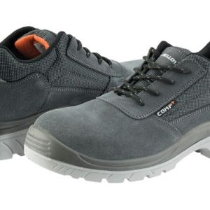CHAUSSURE DE SÉCURITÉ S1P COMP+ CROÛTE DE CUIR GRIS