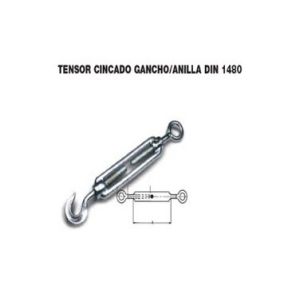 TENSOR GANCHO ANILLA DIN 1480 ZINCADO
