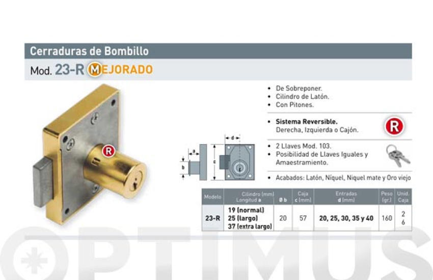 CYLINDRE DE 19 MM SUR SERRURE À MORTAISER CYLINDRE DE 19 MM SUR SERRURE À MORTAISER