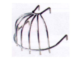 CRÉPINE DE TOIT EN FIL NOIR 1/4 DE BOULE