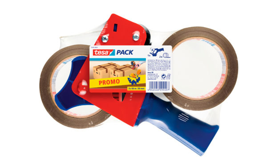 RUBAN D'EMBALLAGE EN POLYPROPYLÈNE PAQUET DE 2 ROULEAUX + RUBAN DE SCELLEMENT