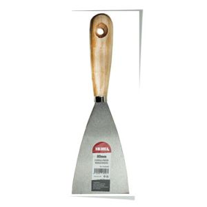 SPATULE À PEINTURE EN ACIER À MANCHE EN BOIS