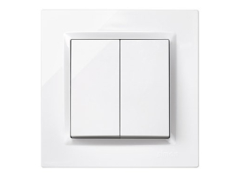 INTERRUPTEUR DOUBLE BLANC