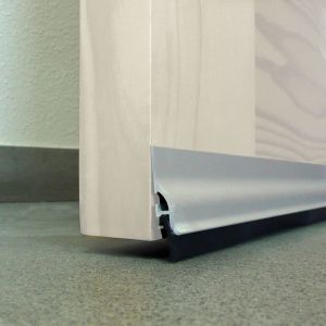 BURLETE BAJO PUERTA ADHESIVO LABIO ALUMINIO