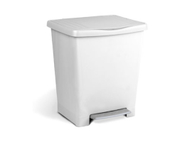 POUBELLE À PÉDALE MILENIUM 23 L BLANC