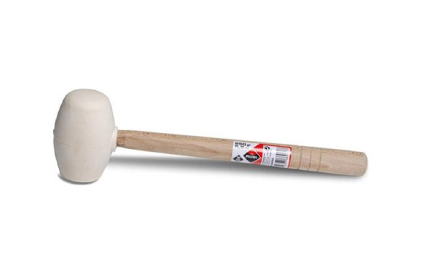 MAILLET EN CAOUTCHOUC BLANC À FACE PLATE ET SPHÉRIQUE MAILLET EN CAOUTCHOUC BLANC À FACE PLATE ET SPHÉRIQUE