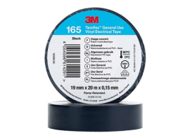 RUBAN ISOLANT. 3M 20MT X19MM TEMFLEX 165 PVC NOIR