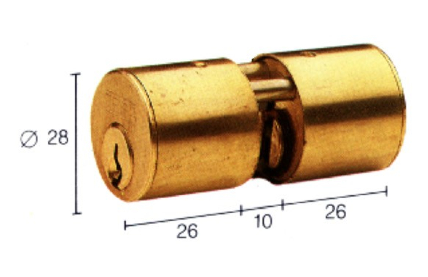 CILINDRO TE5 LATON LLAVE SERRETA