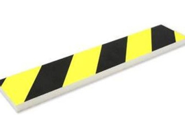 PROTECTEUR DE PARKING PLAT 400X75X15MM MOUSSE POLYÉTHYLÈNE NOIRE PLATE 400X75X15MM