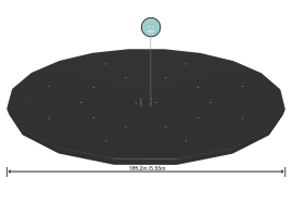 COBERTOR DE PVC PARA PISCINA REDONDA DE MARCO METALICO