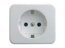 COUVERCLE DE SOCLE DE PRISE 2P + TT BLANC