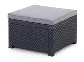 POUF RATAN RESINA DIVA GRAFITO