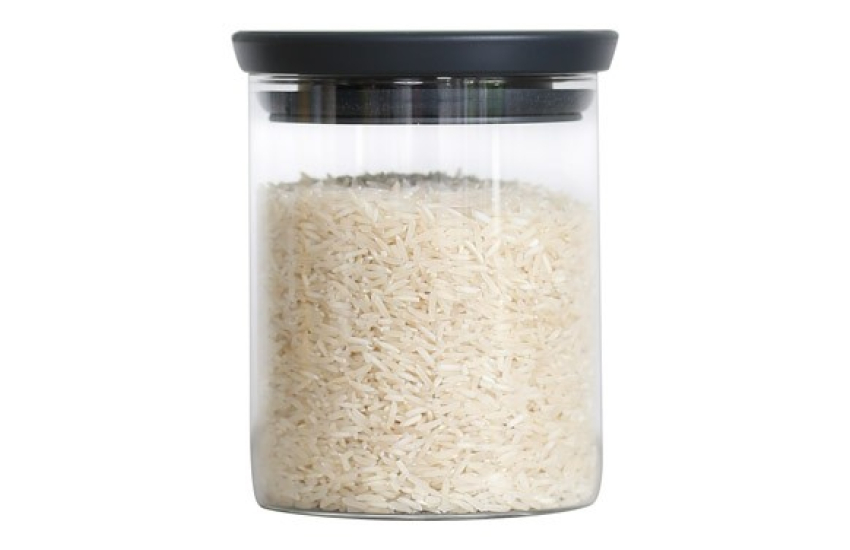 POT EN VERRE EMPILABLE COUVERCLE GRIS