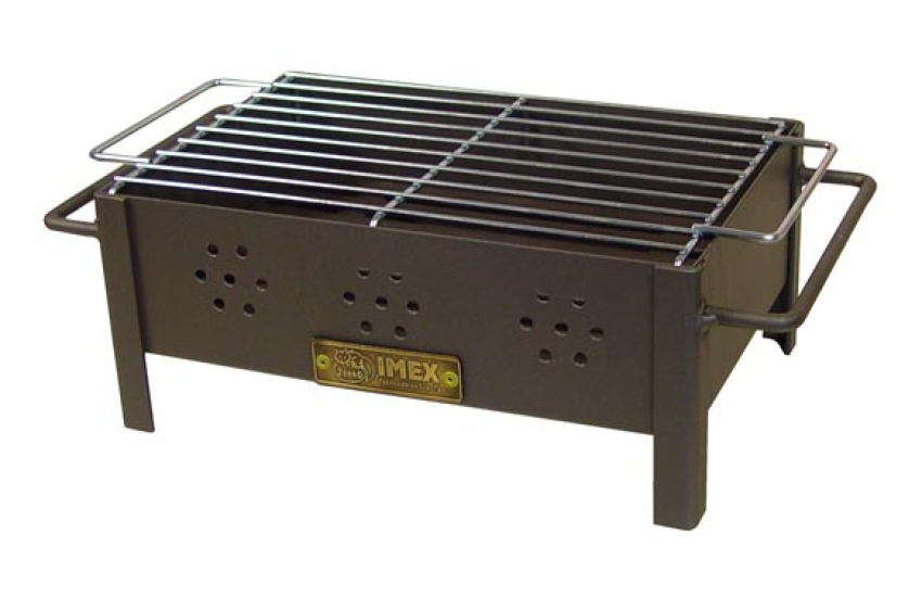 BARBECUE DE TABLE AU CHARBON DE BOIS AVEC GRILLE ZINGUÉE
