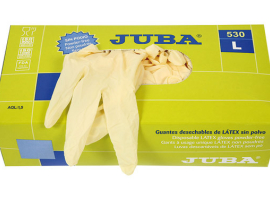 GUANTE LATEX DESECHABLE SIN POLVO 100 UDS