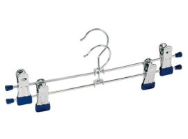 PERCHA METALICA CON PINZAS PANTALON/FALDA (SET 2 UNI)