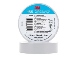 RUBAN ISOLANT. 3M 20MT X19MM TEMPLEX 165 PVC BLANC