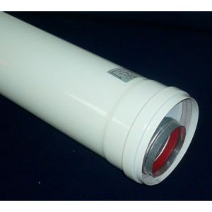 TUBO COAXIAL MACHO/HEMBRA ALUMINIO BLANCO