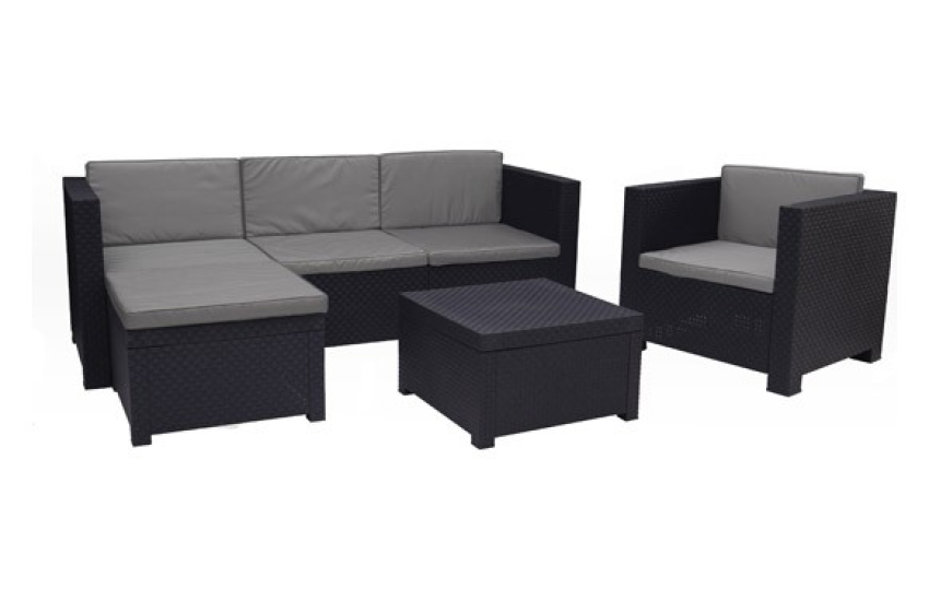 CONJUNTO RATAN RESINA GRAFITO