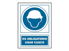 PANNEAU DE SIGNALISATION POUR LE PORT OBLIGATOIRE DU CASQUE PVC