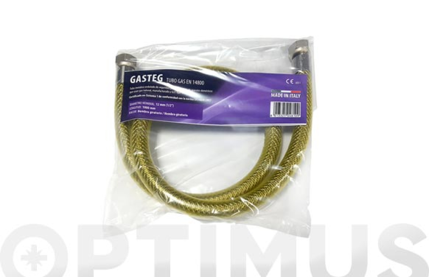 TUBE DE RACCORDEMENT MÉTALLIQUE EN SPIRALE POUR CUISINIÈRES À GAZ - TABLES DE CUISSON À GAZ