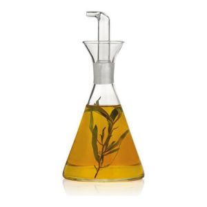 BURETTE À HUILE EN VERRE SOUFFLÉ ANTI-GOUTTE/PTF