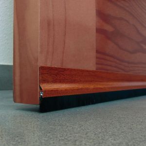 BURLETE BAJO PUERTA ADHESIVO CEPILLO ALUMINIO