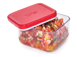 RÉCIPIENT RÉVERSIBLE ET EMPILABLE POUR LE STOCKAGE DES ALIMENTS