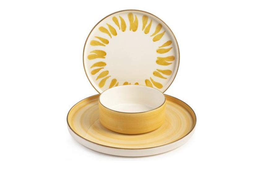 SET 3 PLATOS 1 SERVICIO CERAMICA DECORADA SET 3 PLATOS 1 SERVICIO CERAMICA DECORADA