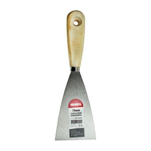 SPATULE À PEINTURE EN ACIER À MANCHE EN BOIS