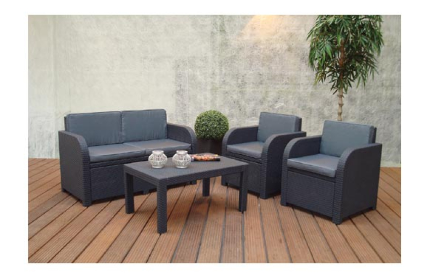 CONJUNTO RATAN RESINA ANTRACITA