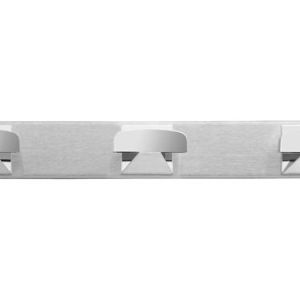 COLGADOR CON TORNILLOS 3 GANCHOS ACERO INOXIDABLE 