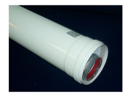 TUBE COAXIAL MALE/FEMELLE ALUMINIUM BLANC