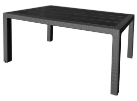 MESA RESINA RATAN ELEGANCE NEGRO