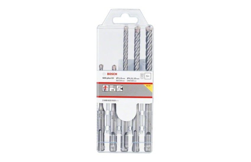 MÈCHE SDS PLUS 5/6/6/8/10MM 5X BOSCH 5 PCS