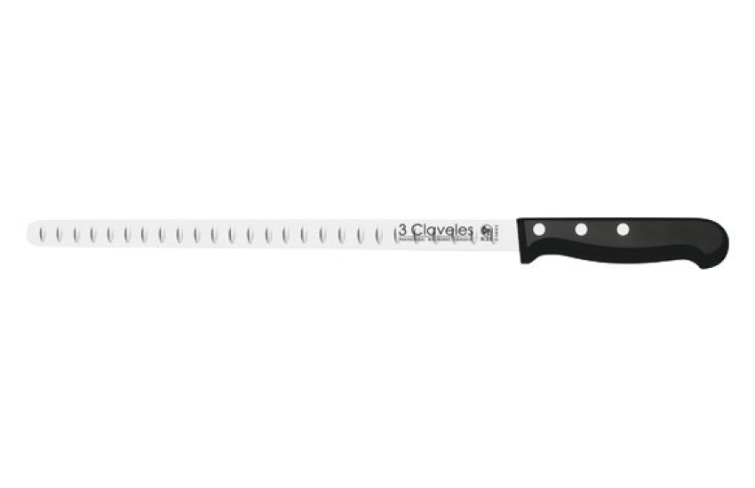 CUCHILLO JAMONERO ALVEOLADO Y CHAIRA
