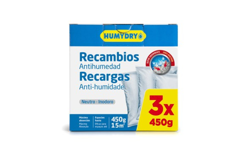 ANTIHUMEDAD RECARGA 450 GR (3 UDS) HUMYDRY