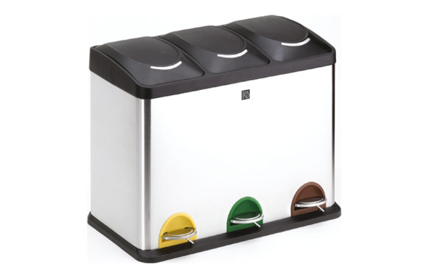 CUBO RECICLAJE 3 COMPARTIMIENTOS