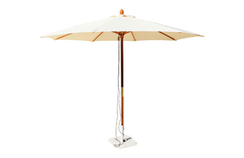 PARASOL EN BOIS BRUT