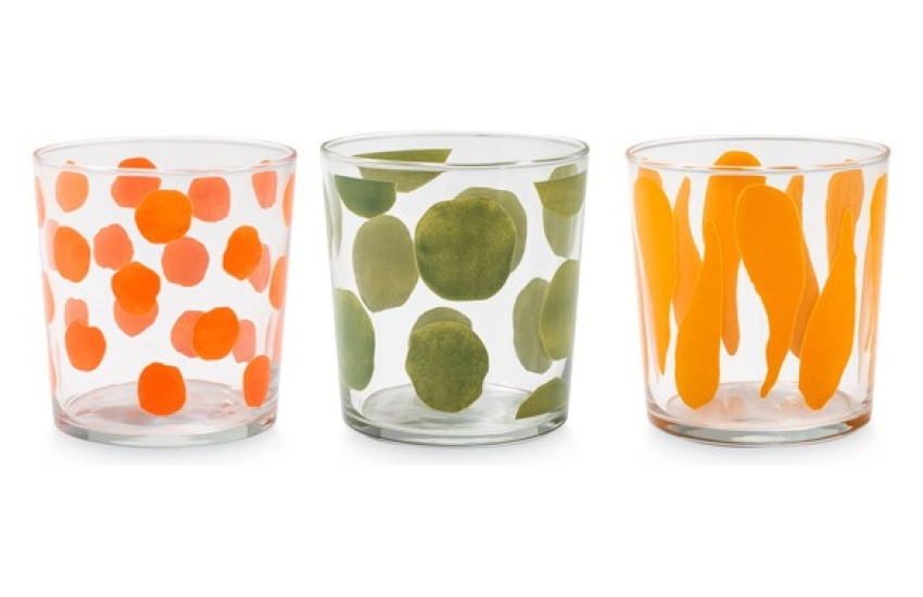 VASOS VIDRIO DECORADO PACK 3 UDS